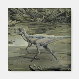 Vintage dinosaurier, en kritperiod Hypsilophodon Magnet
