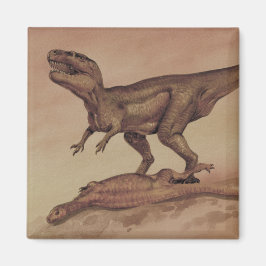 Vintage dinosaurier, köttätande Giganotosaurus Magnet