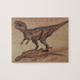 Vintage dinosaurier, köttätande Giganotosaurus Pussel