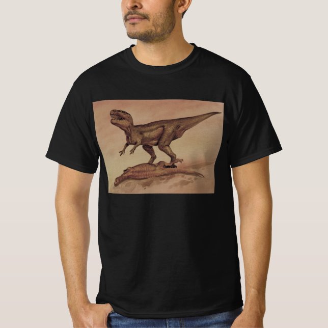 Vintage dinosaurier, köttätande Giganotosaurus Tee (Framsida)