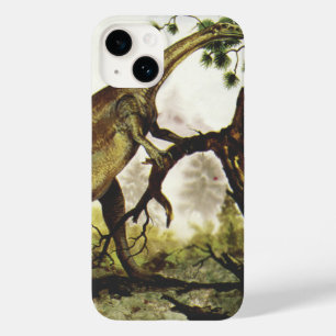 Vintage dinosaurier, Plateosaurus som betar på trä