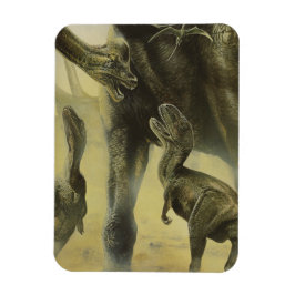 Vintage dinosaurier, Torvosaurus och Brachiosaurus Magnet