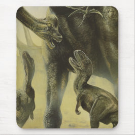 Vintage dinosaurier, Torvosaurus och Brachiosaurus Musmatta