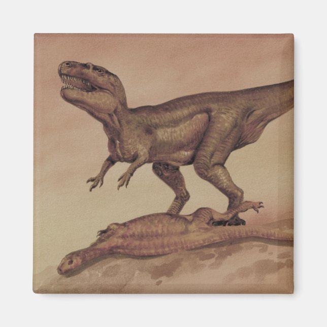Vintage Dinosaurs, Carnivar Giganotosaurus Magnet (Framsidan)