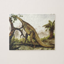 Vintage Dinosaurs, Plateosaurus Grazing on Träd