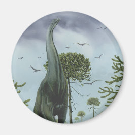 Vintage Dinosaurs, Sauroposeidon med fåglar som fl Magnet