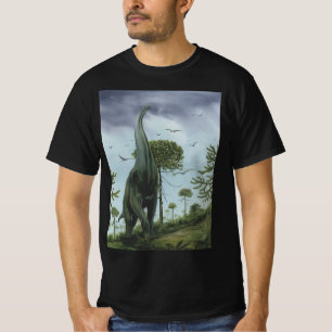 Vintage Dinosaurs, Sauroposeidon med fåglar som fl Tee