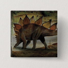 Vintage Dinosaurs, Stegosaurus, Svan med Spiken Knapp