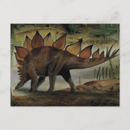 Vintage Dinosaurs, Stegosaurus, Svan med Spiken Vykort
