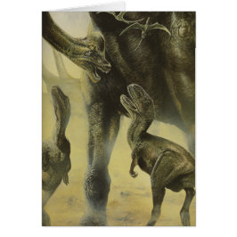 Vintage Dinosaurs, Torvosaurus och Brachiosaurus Hälsningskort