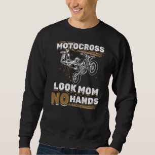 Vintage Dirtcycle Motocross Se Mamma No Händer Mx Lång Ärmad Tröja