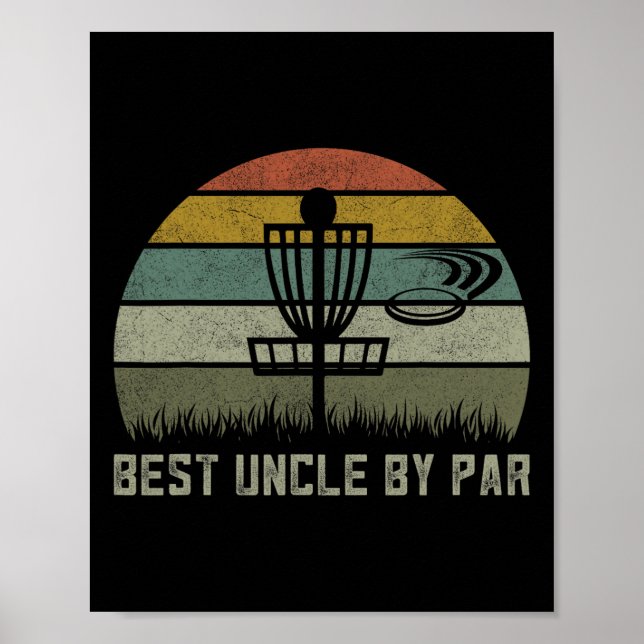 Vintage Discgolfskjorta, Fars dag-present, Frisbee Poster (Framsidan)