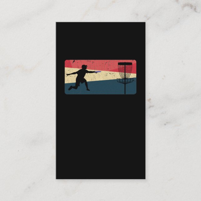 Vintage Disk Golf Frisbee Sport Visitkort (Framsida)