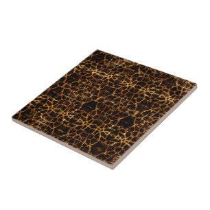 Vintage Disted Grunge Giraffe Animal Print Kakelplatta