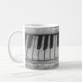 Vintage Disted Piano Tangentbord Mugg