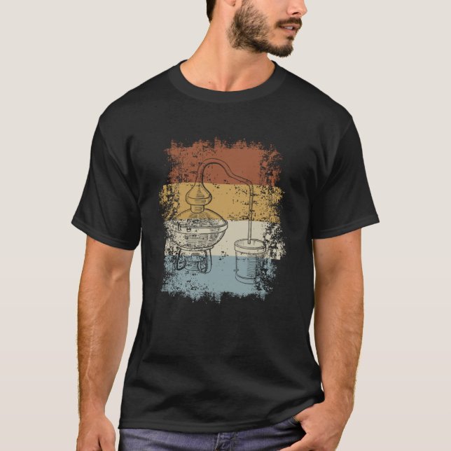 Vintage Distillery Beer Brewery T Shirt (Framsida)