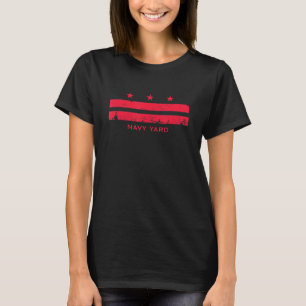 Vintage Distr för maringrafik i Washington Dc-Flag T Shirt