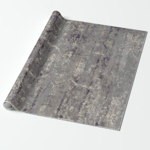 Vintage Distress Abstrakt Antique Beige Grått Presentpapper