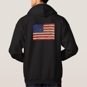 Vintage Distress American Flagga Sweatshirt