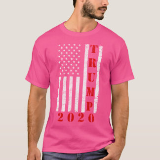 Vintage Distress American Flagga Trump 2020-växel T Shirt