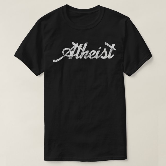 Vintage Distress Atheist T Shirt (Design framsida)