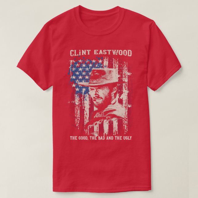 Vintage Distress Clint Eastwood T Shirt (Design framsida)