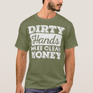 Vintage Distress Dirty Händer gör rena plagg T Shirt