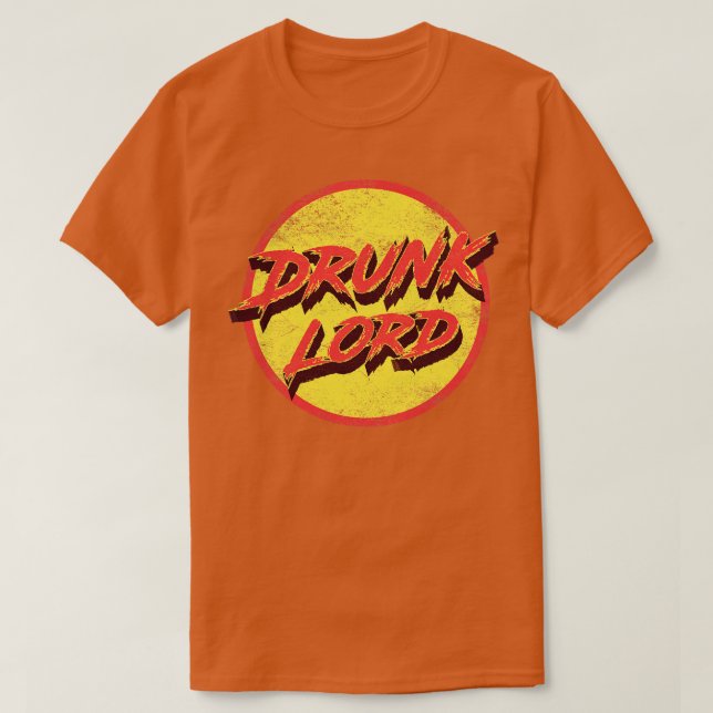 Vintage Distress Drunk Lord T Shirt (Design framsida)