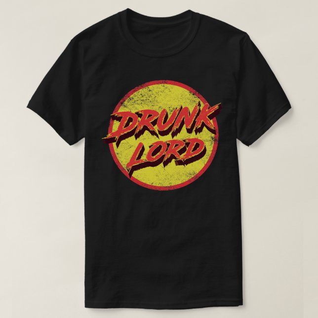 Vintage Distress Drunk Lord T Shirt (Design framsida)