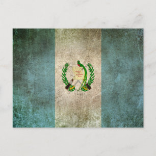 Vintage Distress Flagga Guatemala Vykort