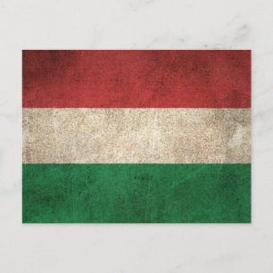 Vintage Distress-Flagga i Ungern Vykort