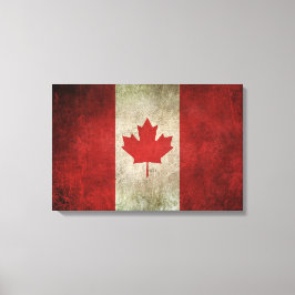 Vintage Distress Flagga Kanada Canvastryck