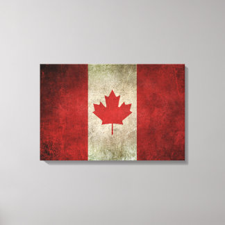 Vintage Distress Flagga Kanada Canvastryck
