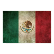 Vintage Distress Flagga Mexiko