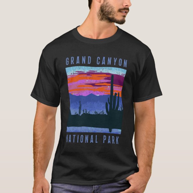 Vintage Distress Grand Canyon nationalpark Adul T Shirt (Framsida)