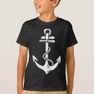 Vintage Distress Sailing Nautical Grungy White A T Shirt