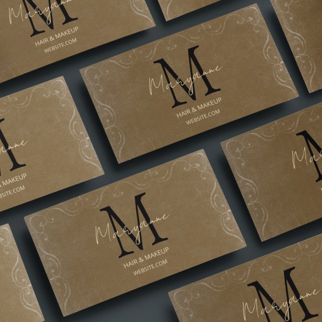 Vintage Distress Tan Visitkort (Skapare uppladdad)