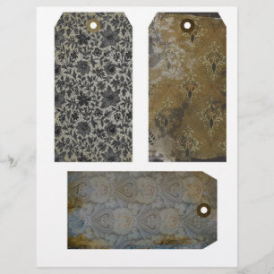 Vintage Distress Tapet Junk Journal Märkre nr 3