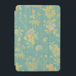 Vintage Distress Vår Teal Blommönster iPad Mini Skydd<br><div class="desc">Söt vintage blommönster i blått.</div>