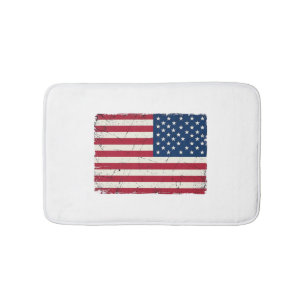 Vintage Distressed Amerikansk Flagga Vektor Tröja Badrumsmatta