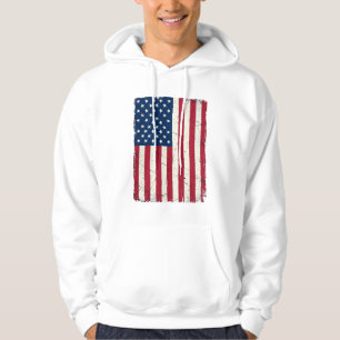 Vintage Distressed Amerikansk Flagga Vektor Tröja Hoodie