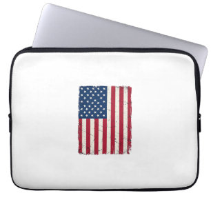 Vintage Distressed Amerikansk Flagga Vektor Tröja  Laptop Fodral