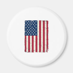 Vintage Distressed Amerikansk Flagga Vektor Tröja  Magnet