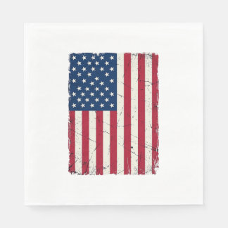 Vintage Distressed Amerikansk Flagga Vektor Tröja Pappersservett
