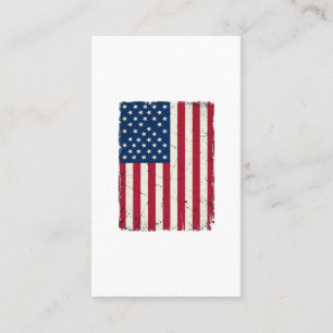 Vintage Distressed Amerikansk Flagga Vektor Tröja Visitkort