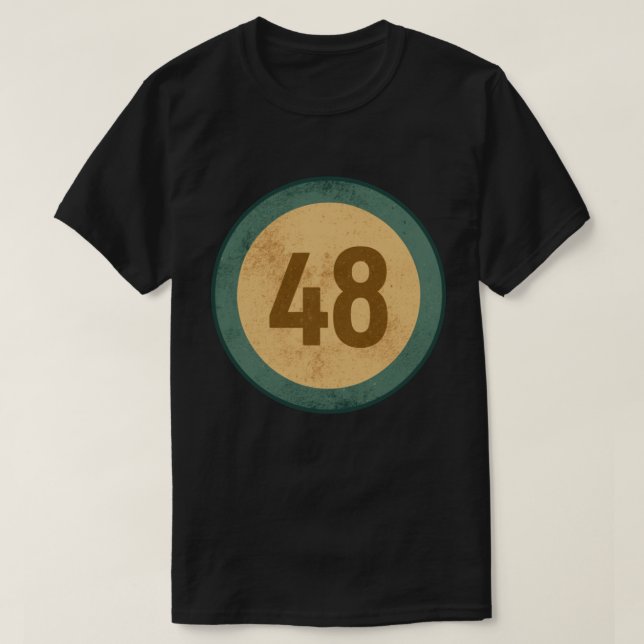 Vintage Distressed Number 48 T Shirt (Design framsida)