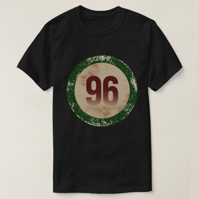 Vintage Distressed Number 96 T Shirt (Design framsida)