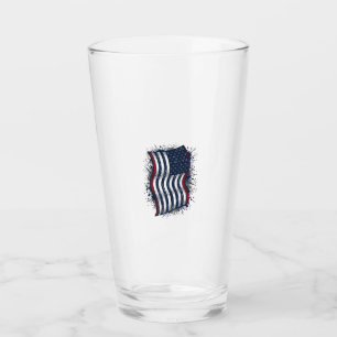 Vintage Distressed Patriotisk Flagga Tröja Design_ Glaskopp