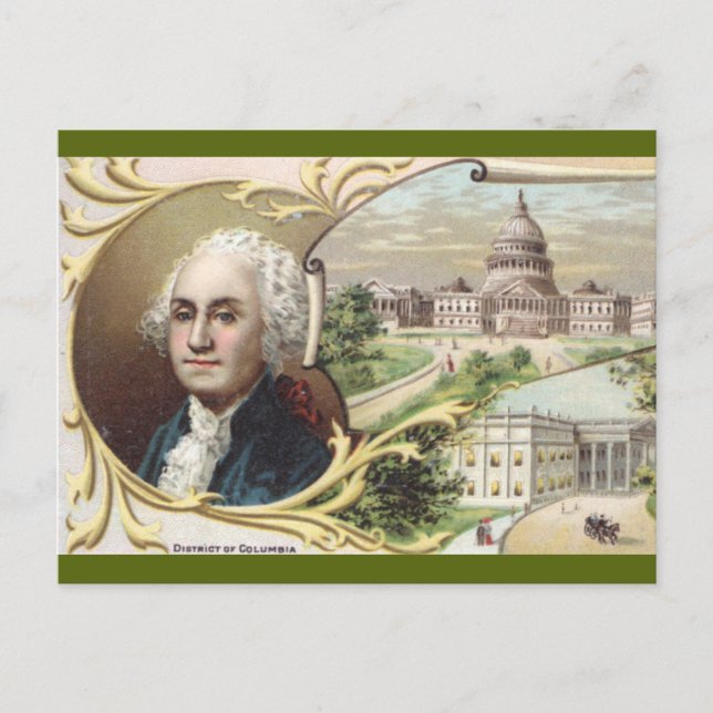 Vintage District of Columbia Vykort (Framsida)