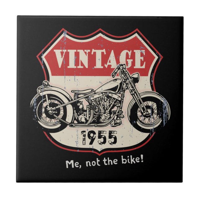 Vintage (ditt år eller namn) kakelplatta (Framsidan)